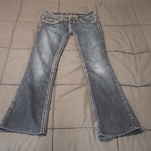 Women's Flared Blue Jeans